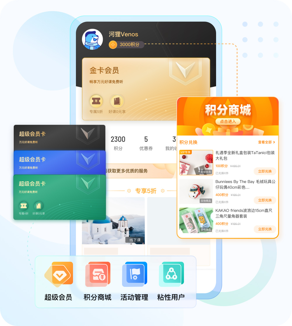 超级会员+积分商城 提高粘性