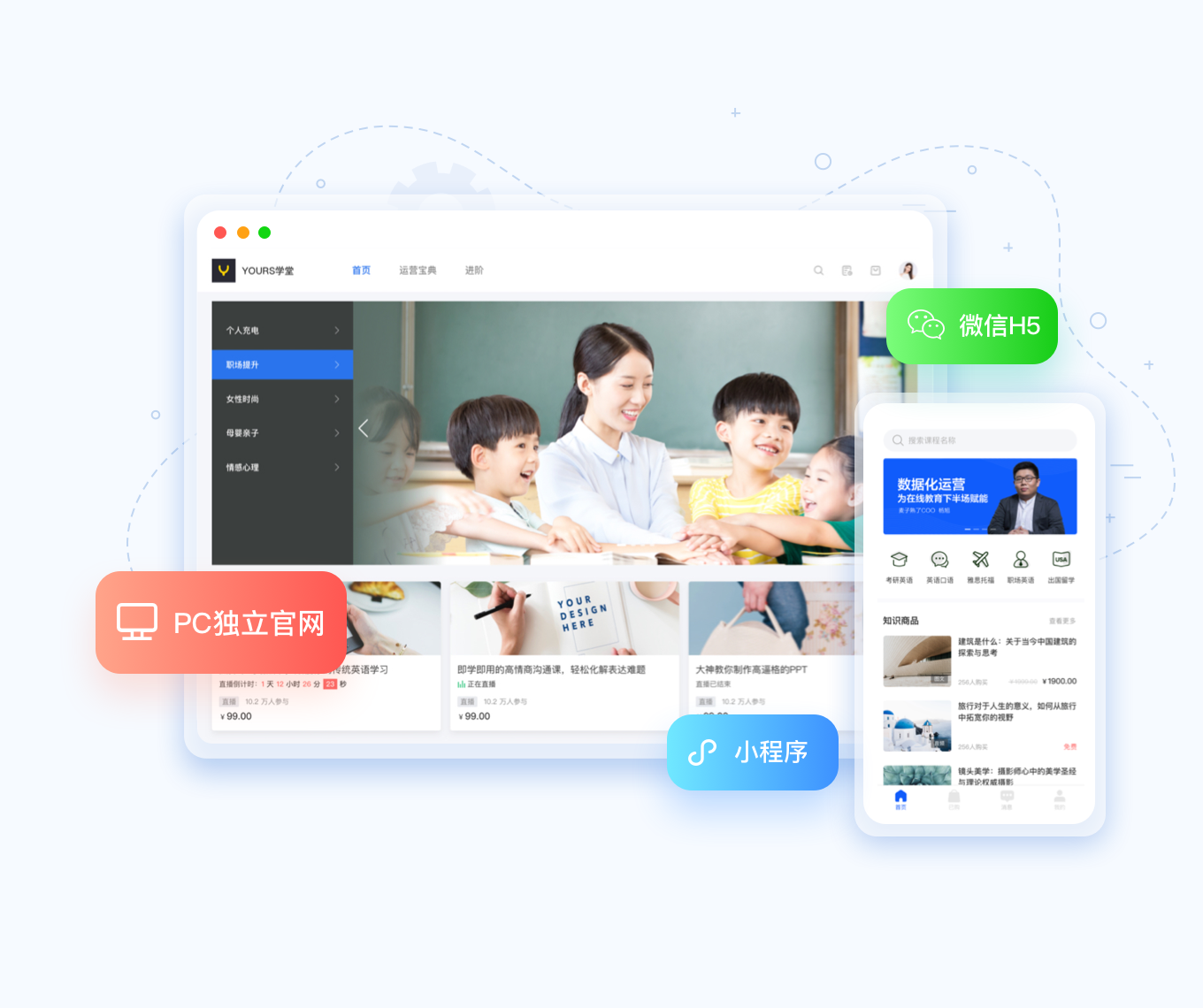 一键搭建移动端和PC端